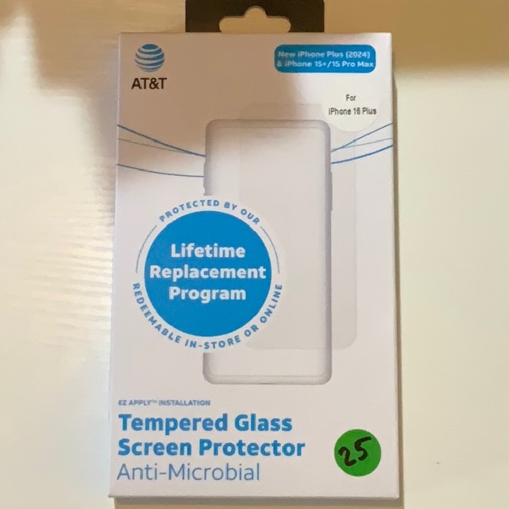 Tempered Glass Screen Protector for iPhone 16 Plus - Clear